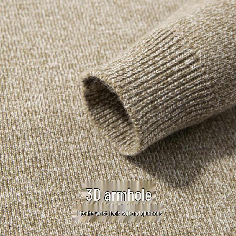 Hodo Men's Thickened Wool-Blend Crewneck Sweater