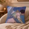 Angel Digital Art Cool Cushion Cover Anti-dustmite Pillowcase Invisible Zipper Silky Short Plush Sofa Cushion Cover