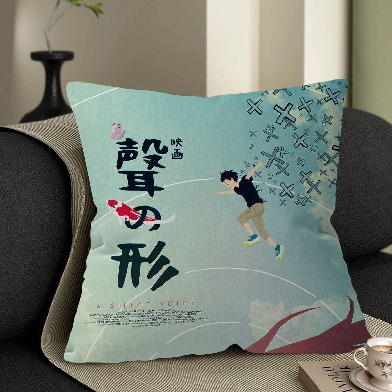 A Silent Voice Pillow Gift Home Office Decoration Bedroom Sofa Car Cushion Cover Case 45x45