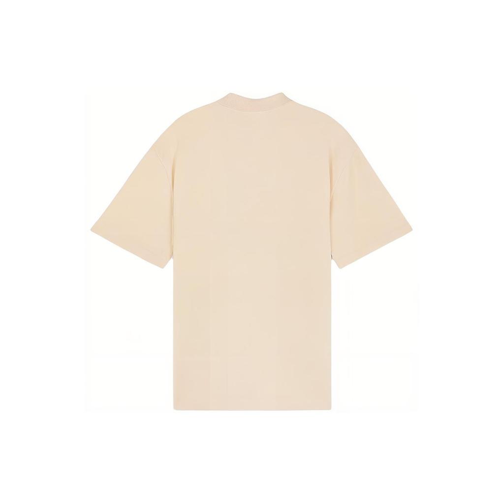 Maison Kitsune Loose Fit Patch Shoulder Short Sleeve Polo Shirt Men tops Light-Yellow MM00202KJ7010-P205