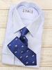 COLORATA African Elephant Necktie (145 x 8.5cm / Deep Blue / Small Pattern / 100% Silk / Jacquard Weave) Animal Elephant/Animal Gift