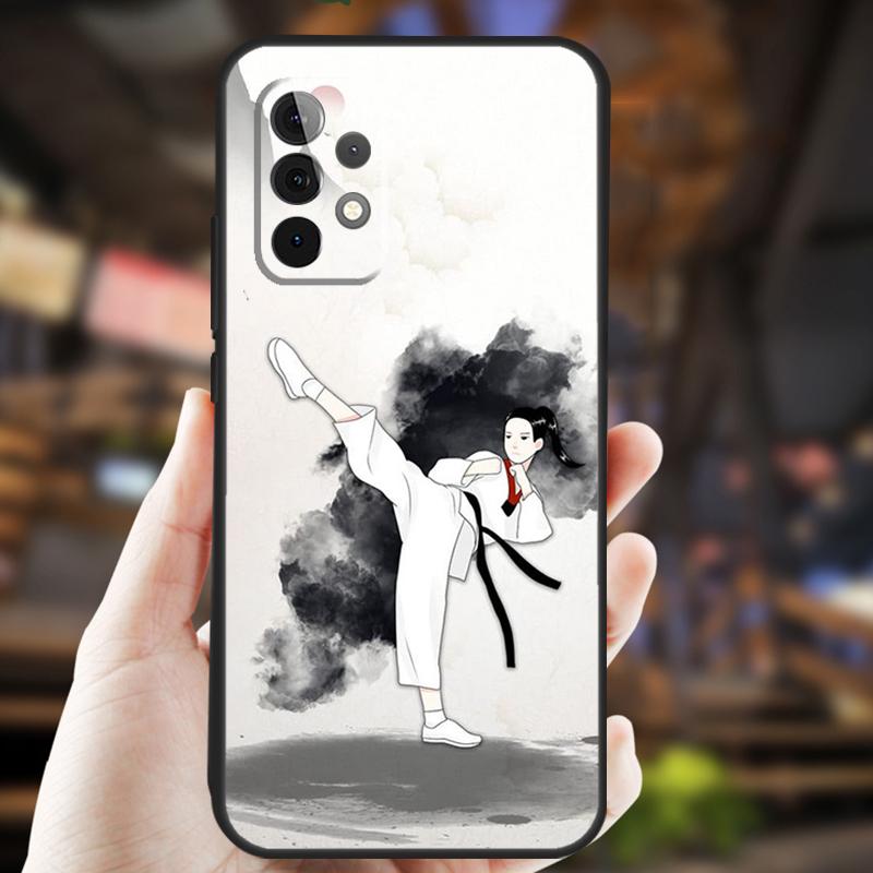 Kung Fu Taekwondo Karate Case For Samsung Galaxy A32 A56 A16 A15 A22 A52 A54 A14 A26 A36 A55 A35 A05 A06 A53 A33 A13