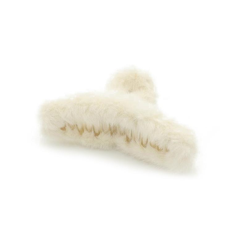 Winter Plush Hair Claw Elegant Acrylic Hairpins Women Hair Clip Barrette Crab Headwear Girls Hair Accessories