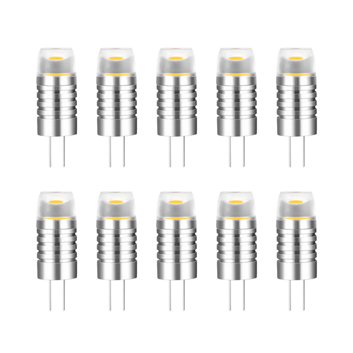 

10pcs Mini Led Light Bulb G4 Led 12v COB Aluminum Body Spotlight Chandelier High Quality Lighting Replace Halogen Lamps 10PCS COOL WHITE