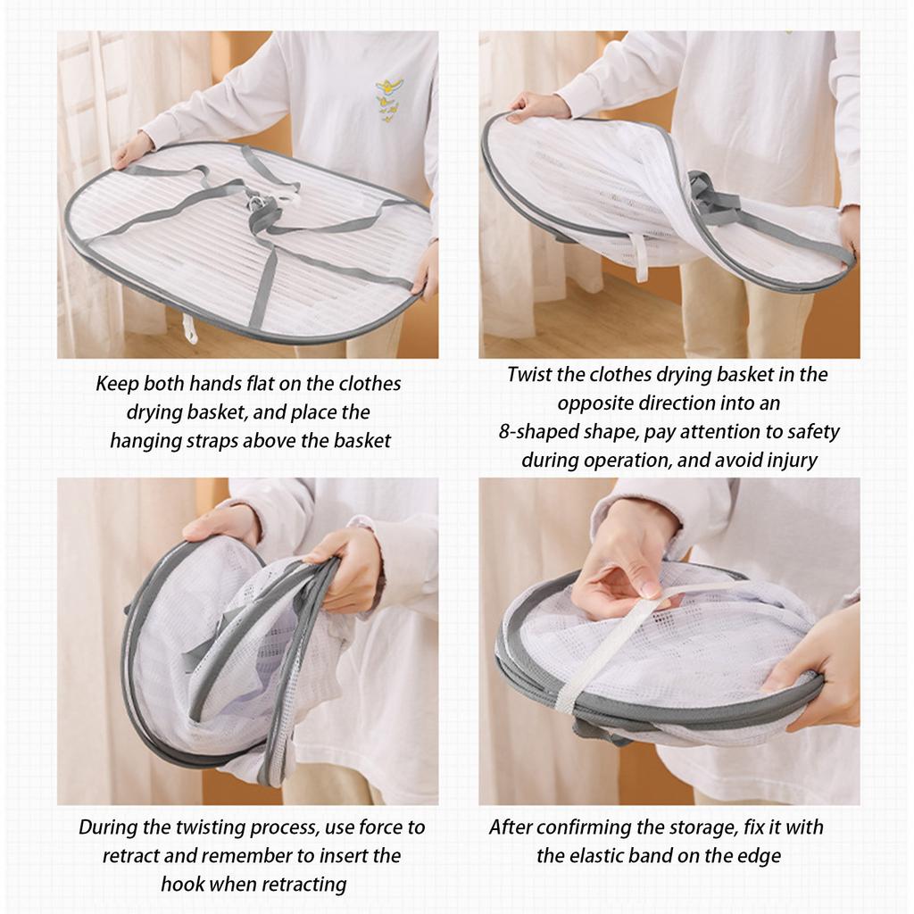 Foldable Hanging Dry Rack Fly Trap Net for Balcony Hanging Drying Food Fish Vegetables Laundry Drying Mesh Bag 1/2/3 Layer