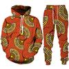 Frühling Herbst Afrikanischer Stil 3D Druck Trainingsanzug Set Mann Frau Hoodie + Hose 2-teilige Sets Dashiki Ethnisch Lässig Pullover Streetwear