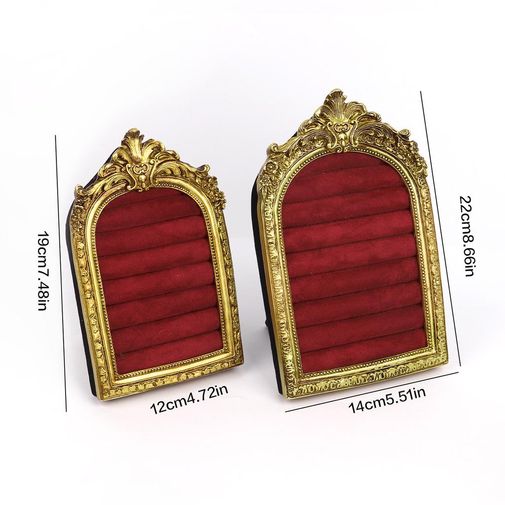 Vintage Jewelry Storage Shelf Velvet Earring Ring Shelves Jewelry Frame Display Shelves Home Decoration Display Cabinet