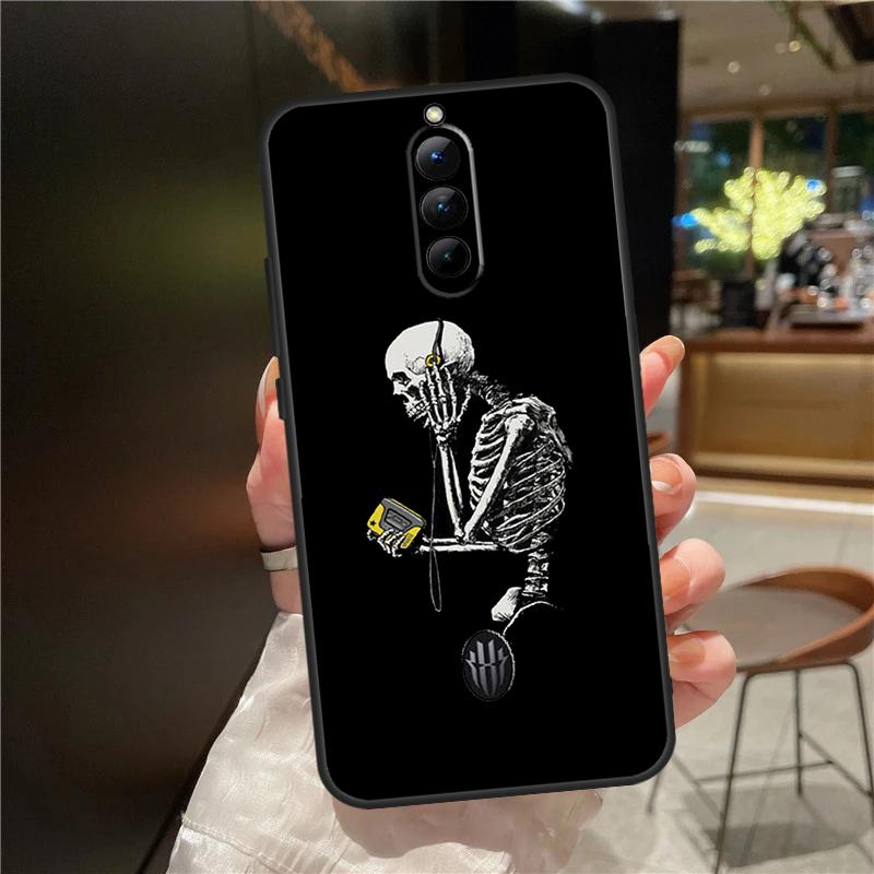 Aesthetics Skeleton Case For ZTE Nubia Red Magic 11 10 9 8 8S 9S 10S Pro Plus 6 7 6S 7S For RedMagic 10 Air Cover