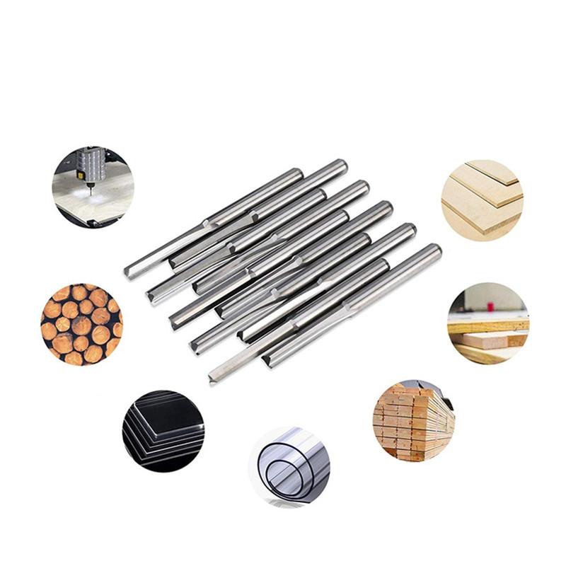 Carbide End Mill  3.17/4/6/8/10/12mm Shank 2 Flute Straight Slot Milling Cutter MDF Plastic Wood Cutter CNC Machine Router Bit