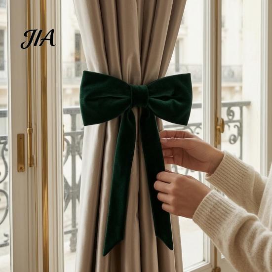 Indoor Festive Wall Decorations Velvet Bow Christmas Decoration, Soft Plush Xmas Tree Elegant Bows for Door Lintels Ornament DIY Wall, Mirror, Wreath,
