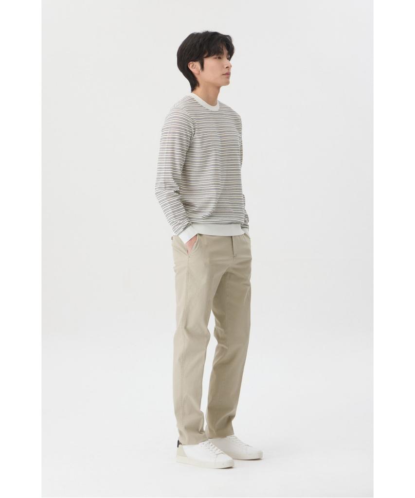 BRENTWOOD [Washable] Modern Striped Round Neck Sweater Brwas26251Whx