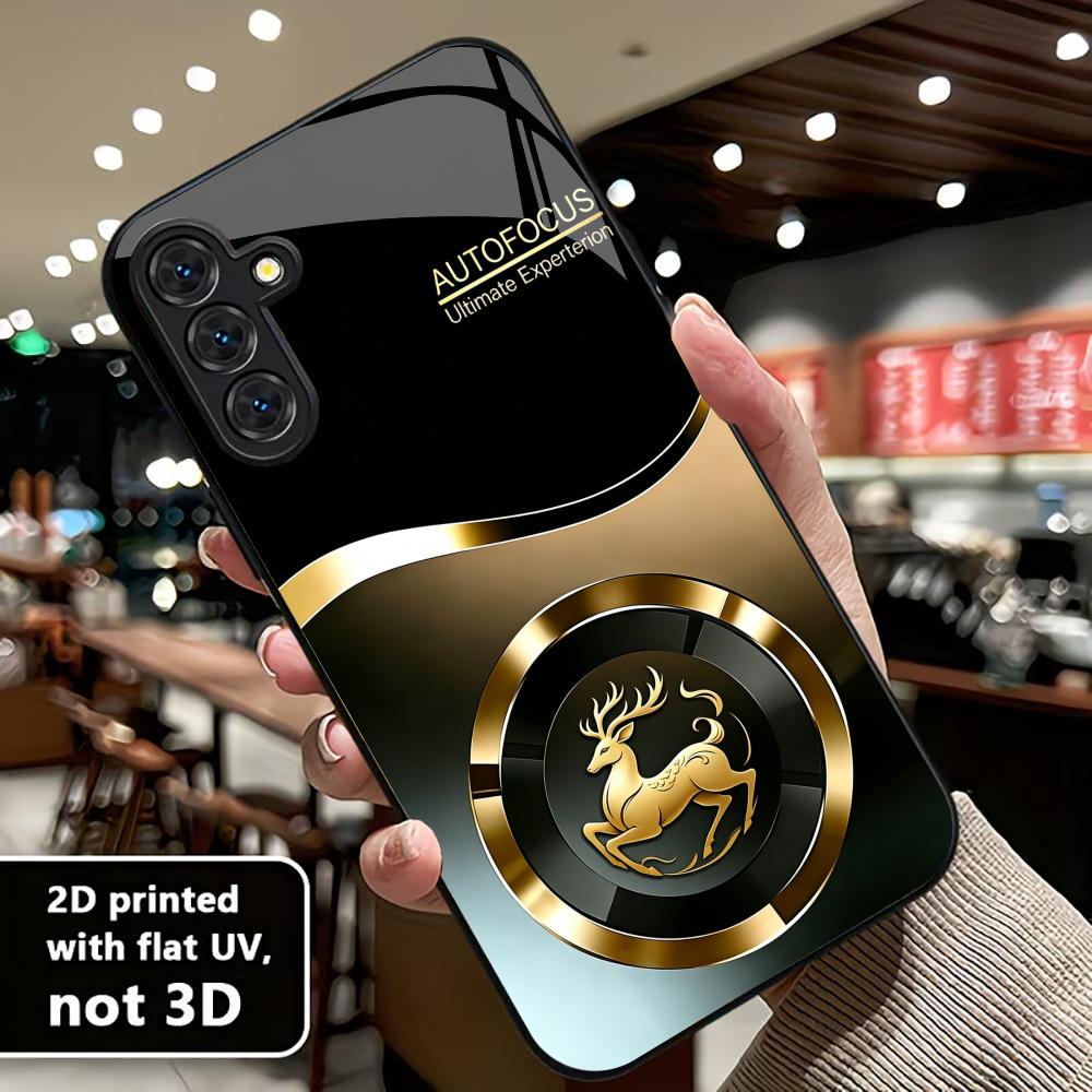 Minimalist Deer Logo Business phone case glass s26 ultra case mobile phones for Samsung Galaxy S26 S25 S24 S23 S22 FE Ultra Plus