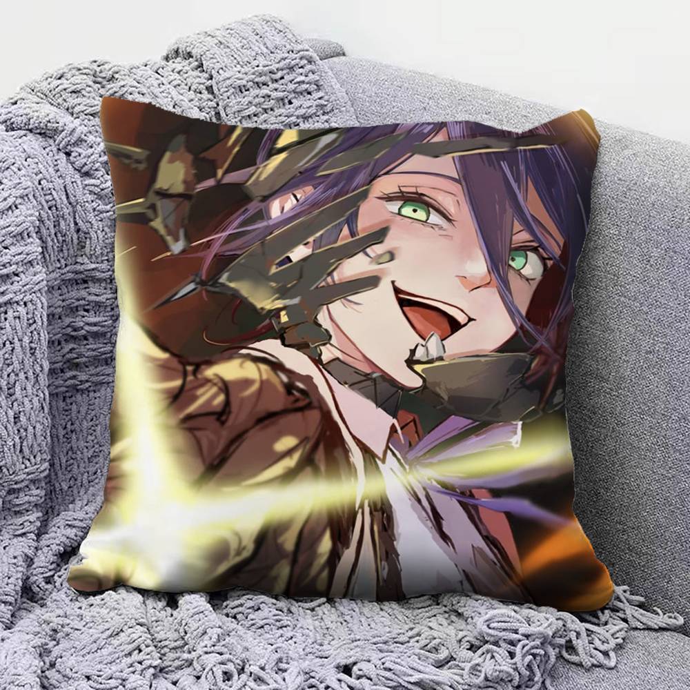 Reze Chainsaw Man Anime Girl Fujimoto Tatsuki Pillow Covers Home Sofa Cushion Covers and Aecorative Custom