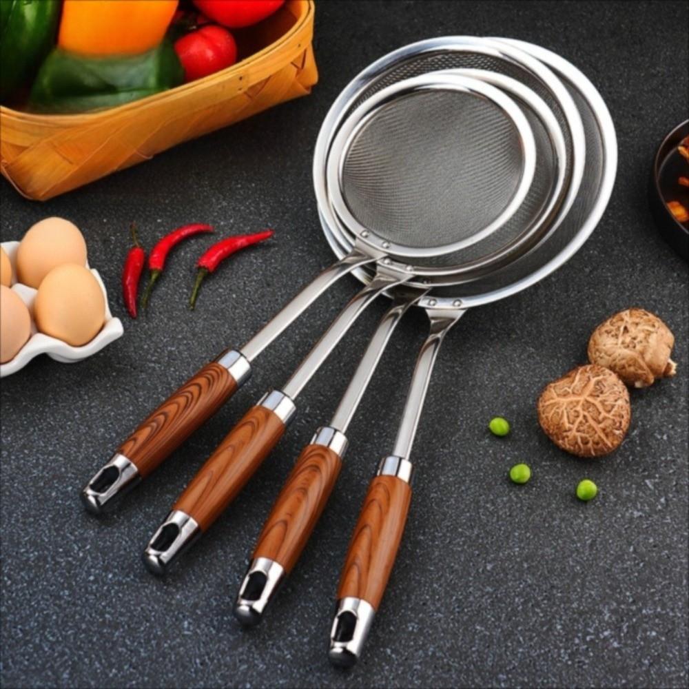 Mesh Filter Spoon Net Leak Fruit Juice Dregs Separator Durable Soup Strainer  Kitchen Sieve