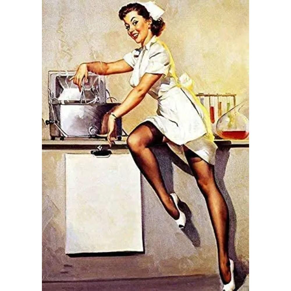 Vintage Girl Metal Sign Poster Retro Wall Art Home Decor Bar Club Man Cave Decoration 20x30cm