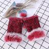 Winter Thicken Keep Warm Female Fashion Accessories Plush Mittens Fingerless Gloves Elastic Gloves