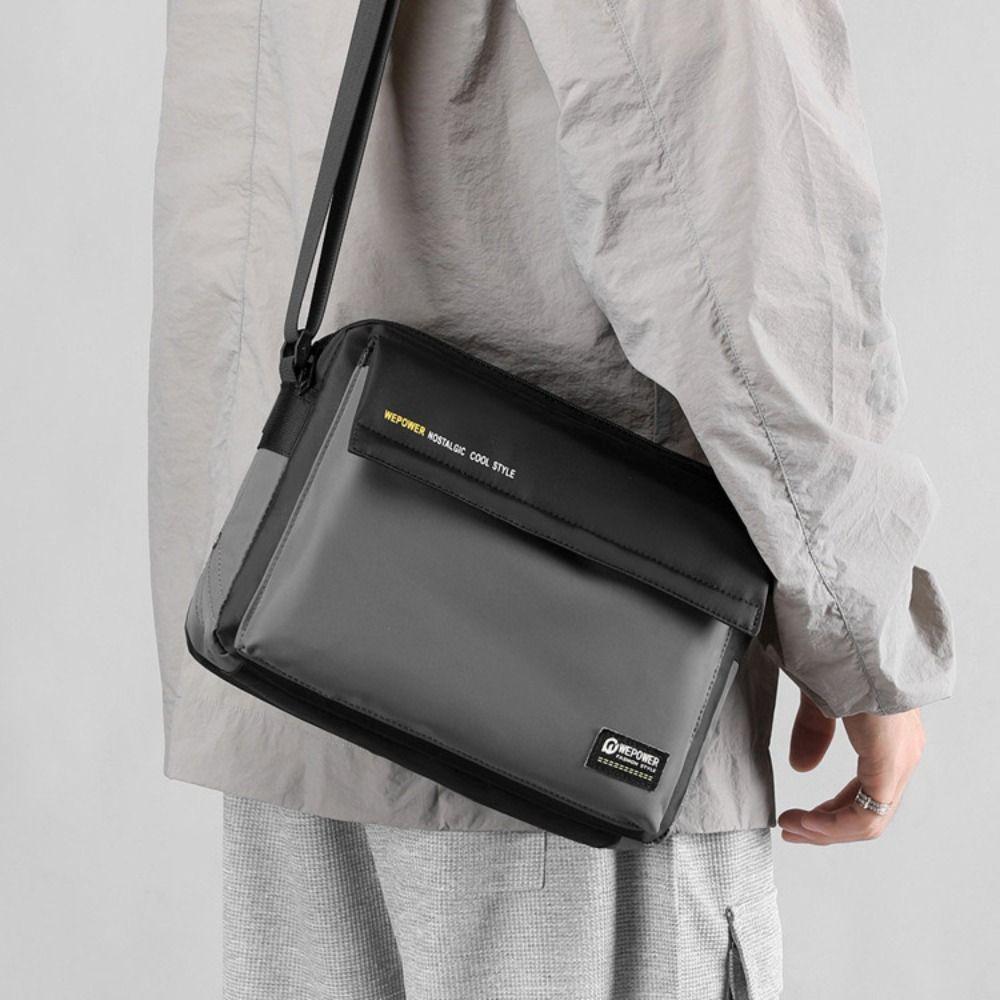 Single Shoulder Men's Shoulder Bag Large Capacity Nylon Crossbody Bag Man Messenger Bag  Male