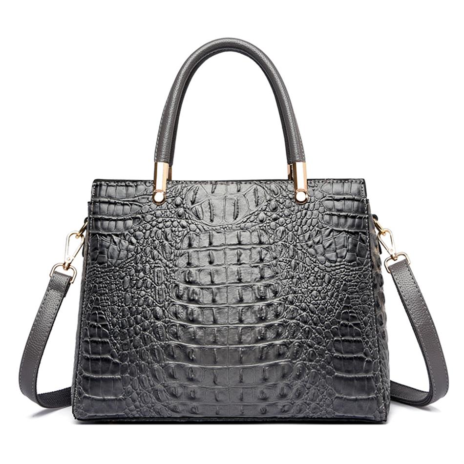 Crocodile Pattern Women's Handbag High Quality Leather Ladies Shoulder Messenger Bags Sac