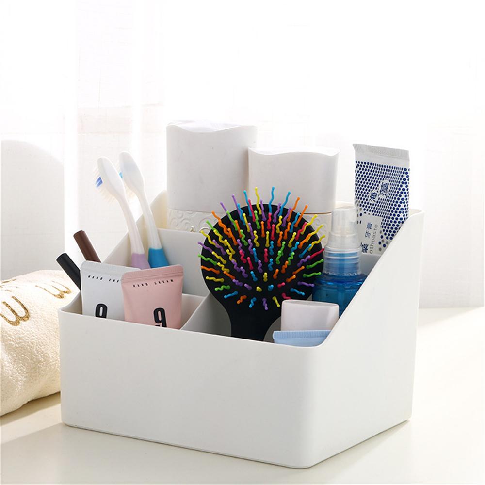 Makeup Organizer Box Plastic Creative 5 Grid/3 Grid Home Desktop Storage Box Cosmetics Storage Large Storage Box