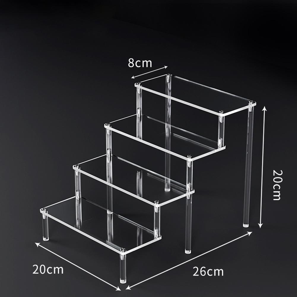 Figurine Display Stand Single Layer 30cm Long (30*8*5cm) Acrylic Display Stand Versatile Use Hassle-free Assembly Retail Store
