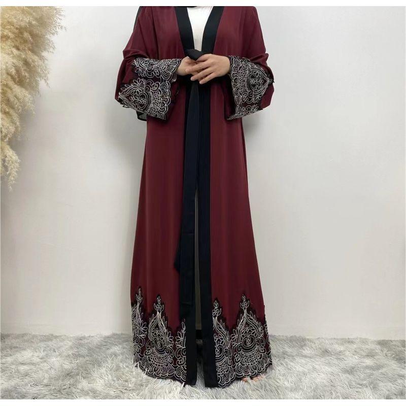 New Arrival Fashion Lace Embroider Robe Cardigan Dress Embroidered Ethnic Style Dress