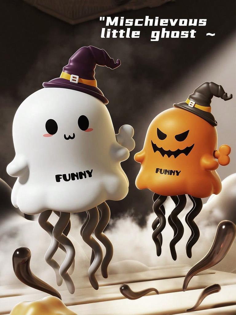 Magical Dancing Ghost Pumpkin Halloween Party Decoration Gift Children's Wind-up Toy Dancing Ghost Pumpkin Baby Halloween Gift