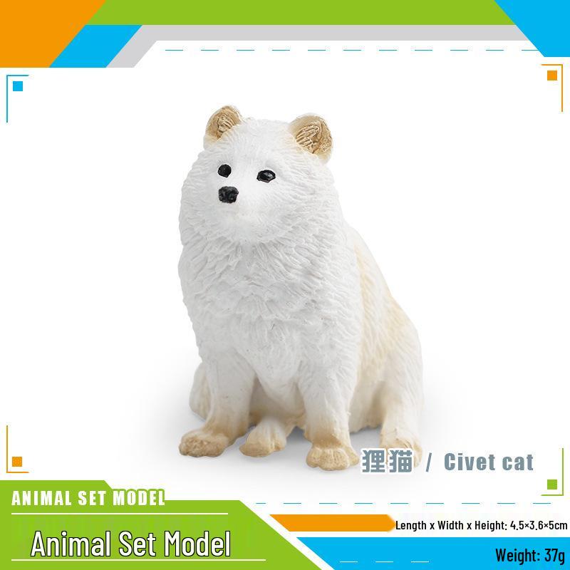 Cross-border Animal Model Toy: Bichon Frise, Shiba Inu, Panda, Pig, Rabbit, Snake, Hamster Decorations