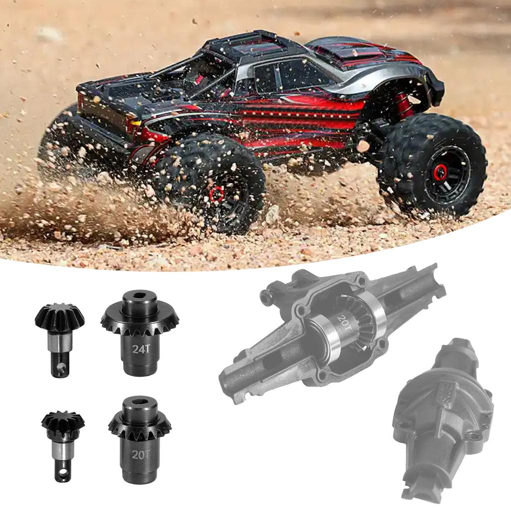 Remote Control Car Truck Model Upgrades Hardened Steel Gear Set 20T 24T Steel Gears for Remote Control