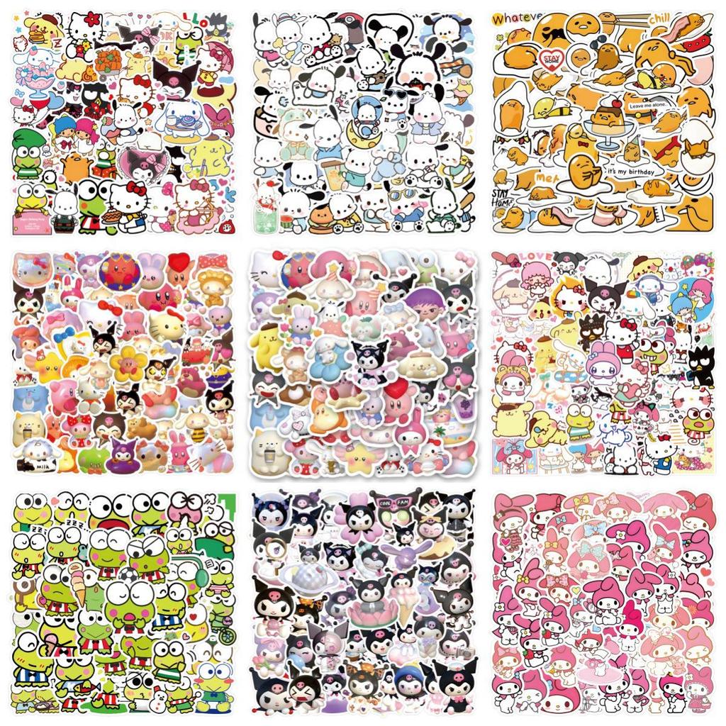 60 Cute Sanrio Cartoon Stickers: Journal, DIY, Phone & Laptop Decals
