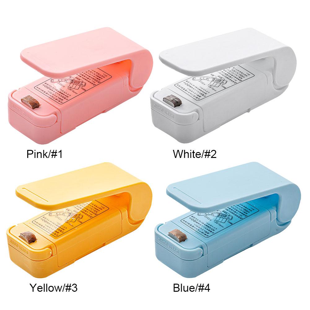 Heating Sealer Handheld Plastic Bag Sealing Clips Hand Press Preservation Bags Sealer 2-speed Adjustable for Camping Travel