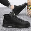 Fashion Leather Men Ankle Boots Fashion comfortable Men Sneakers Luxury British style High Top Shoes Men Platform Casual Shoes 2024 New