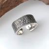 925 Silver Arabesque Pattern Ring For Women Vintage Aesthetic Simple Trend Ethnic Jewelry Gift