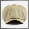 Newsboy brodată cu UV Cold CAP586 [Buzz Selection] Pălărie, Pălărie, Logo, Litere, Elegant, Protecție, Protecție, Bărbați, Femei, (Negru)