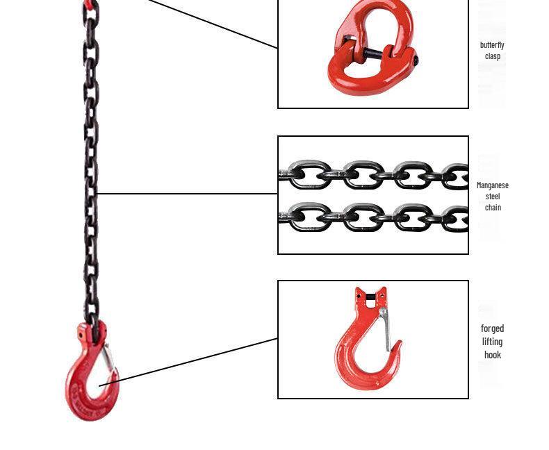 G80 Manganese Steel Lifting Chain Sling with Hook