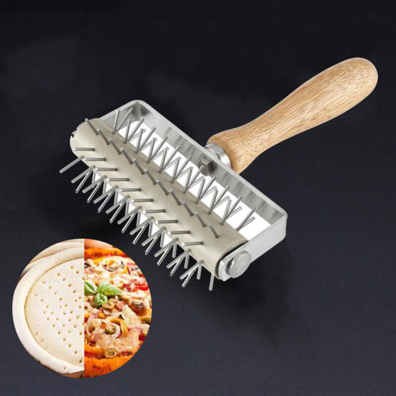 Buy Durable 1Pc Pizza Hole Puncher Pie Stainless Steel Wooden Handle ...