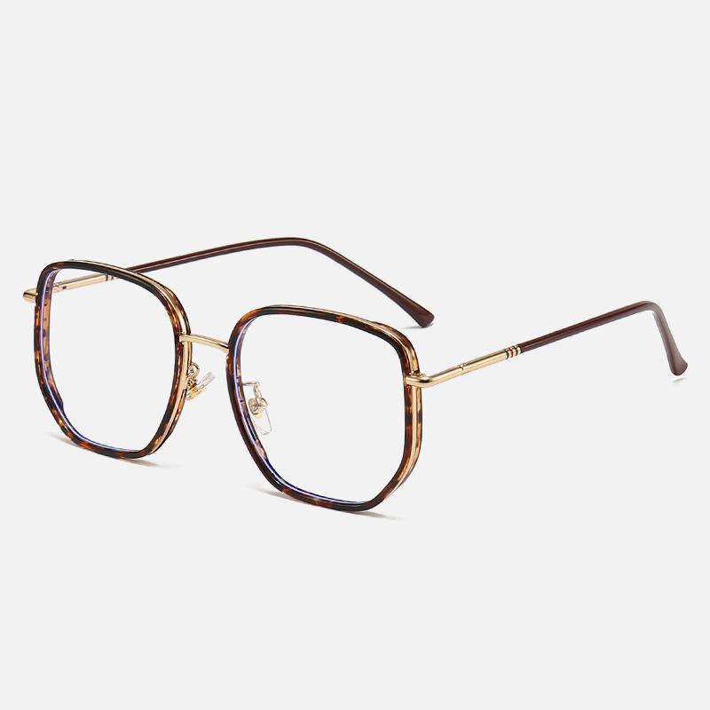 No Makeup Retro Literary Glasses Frame Men And Women Tr90 Large Frame Anti-Blue Light Glasses Frame Cross