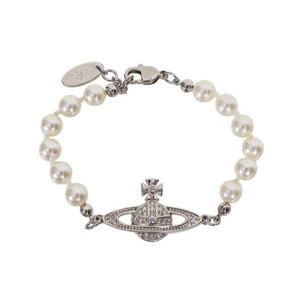 Vivienne WeStwood Damska S Mini Bransoletka Kąpielowa Relief Srebrna 61030001 02p131