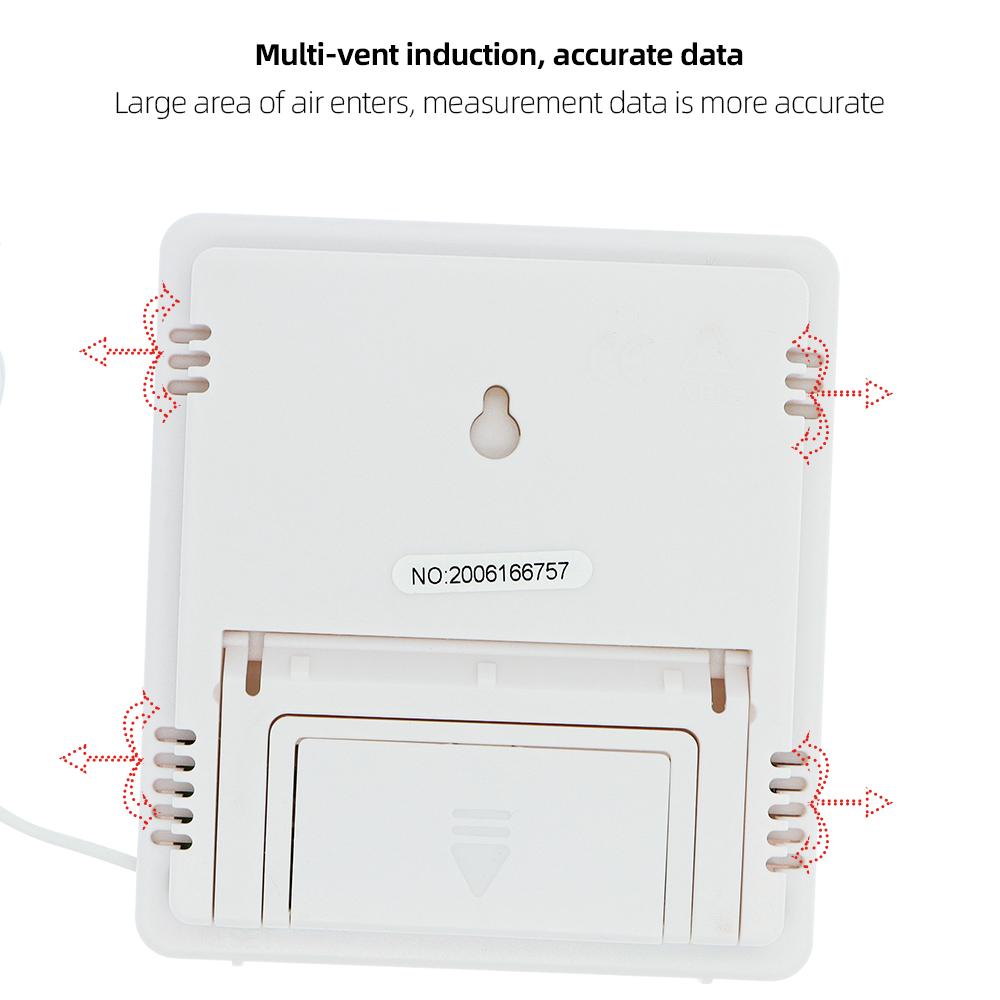 LCD Electronic Digital Temperature Sensor Humidity Meter Backlight Thermometer Hygrometer Gauge Indoor Weather Station Clock