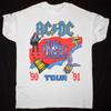 AC DC THE RAZORS EDGE TOUR Bavlněné bílé S-5XL unisex černé tričko unisex