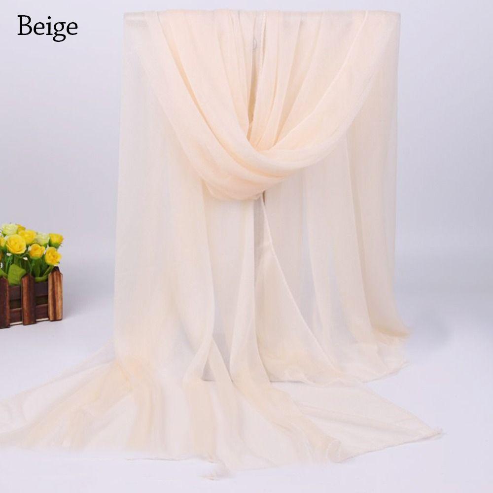 Breathable Shawls Soft Pashmina Summer Silk Scarf for Women