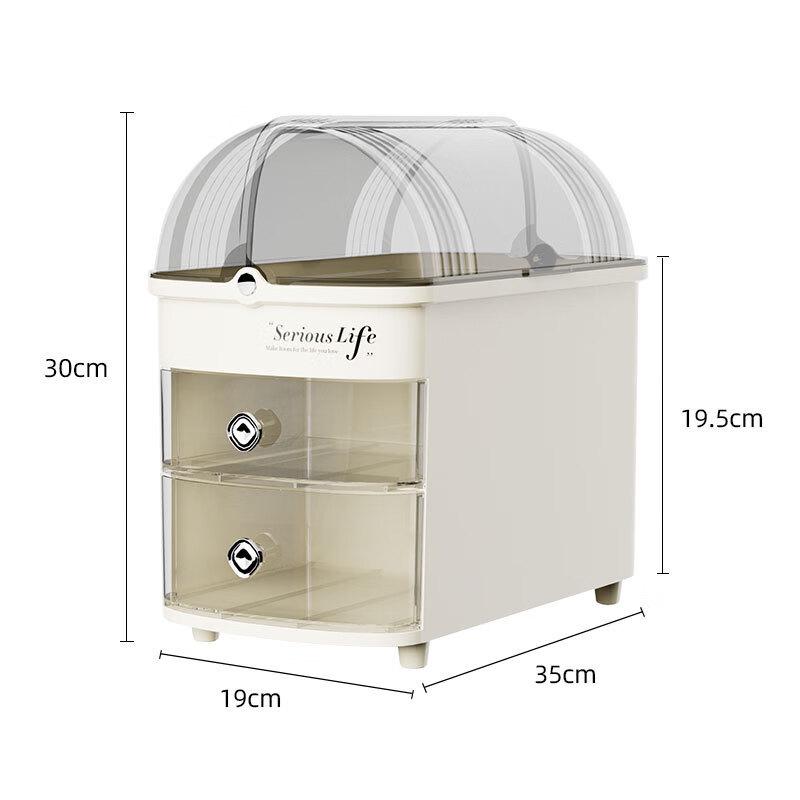 Miflame Dustproof Skincare and Makeup Storage Box with Drawers