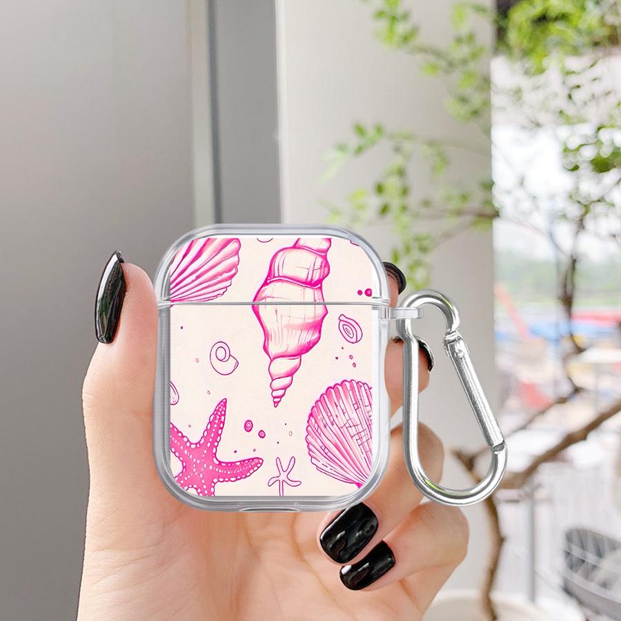 Sea Conch Case For Airpods 2 3 1 Pro3 Pro 4 Pro2 Clear Earphone Cases Cover