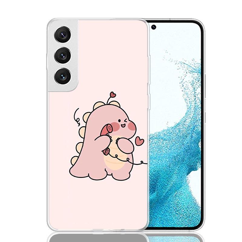 Cute Cartoon Dinosaur Baby Phone Case For Samsung Galaxy S26 S25 Edge S24 S23 FE S22 Ultra S21 Plus S20 + Fundas Cover Coque Gal