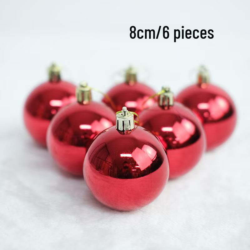 Colorful Matte Christmas Tree Hanging Ball - Decorative Round Ornaments for Holiday Celebration