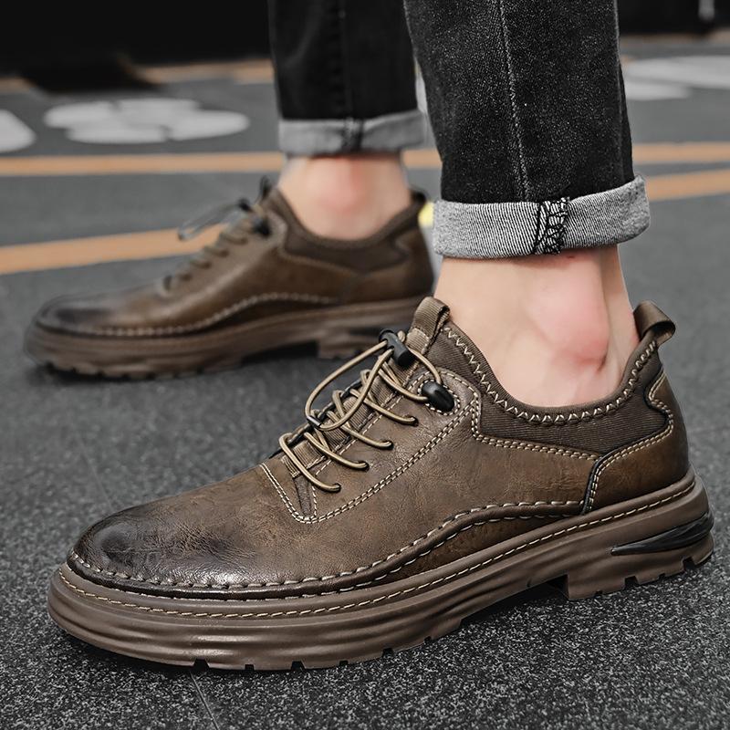 Summer new trend versatile men's shoes fashion leisure business work shoes leather surface one pedal trend leather shoes