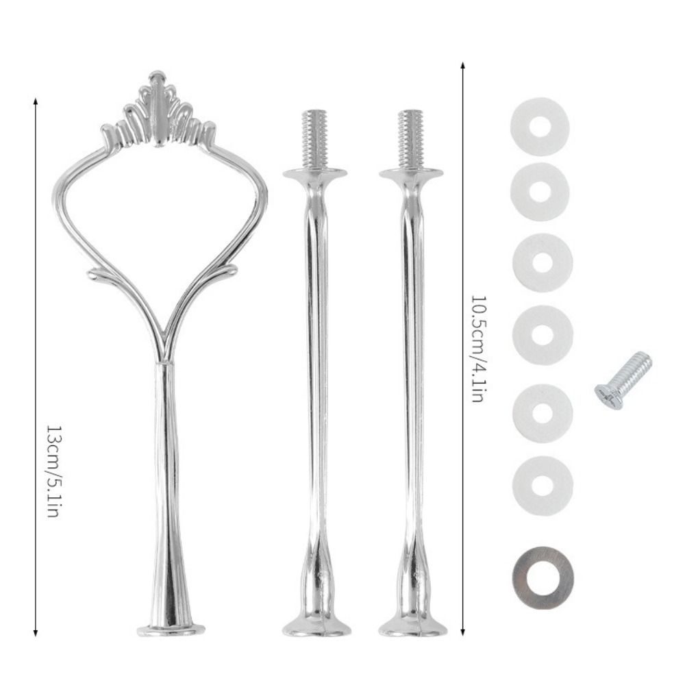 Crown Handle Cupcake Display Holder 2 Tiers 3 Tier Tiered Fruit Plate Cake Stand Assembly