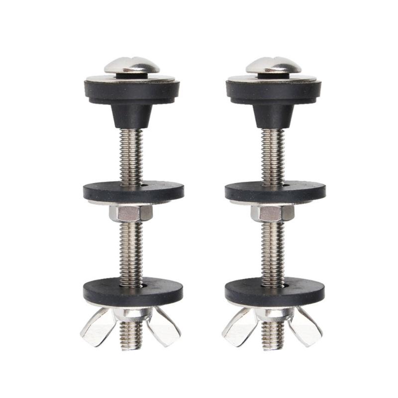 2Pcs Toilet Seat Bolts Set Portable Sturdy Replacement Screws and Rubber Washers for Secure Easy Installation Designs