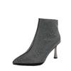 Fashion Autumn Winter Fashion New Party Versatile Women's Boots with Pointed Fine Heels and Water Diamond Women's Fashion Short Boots