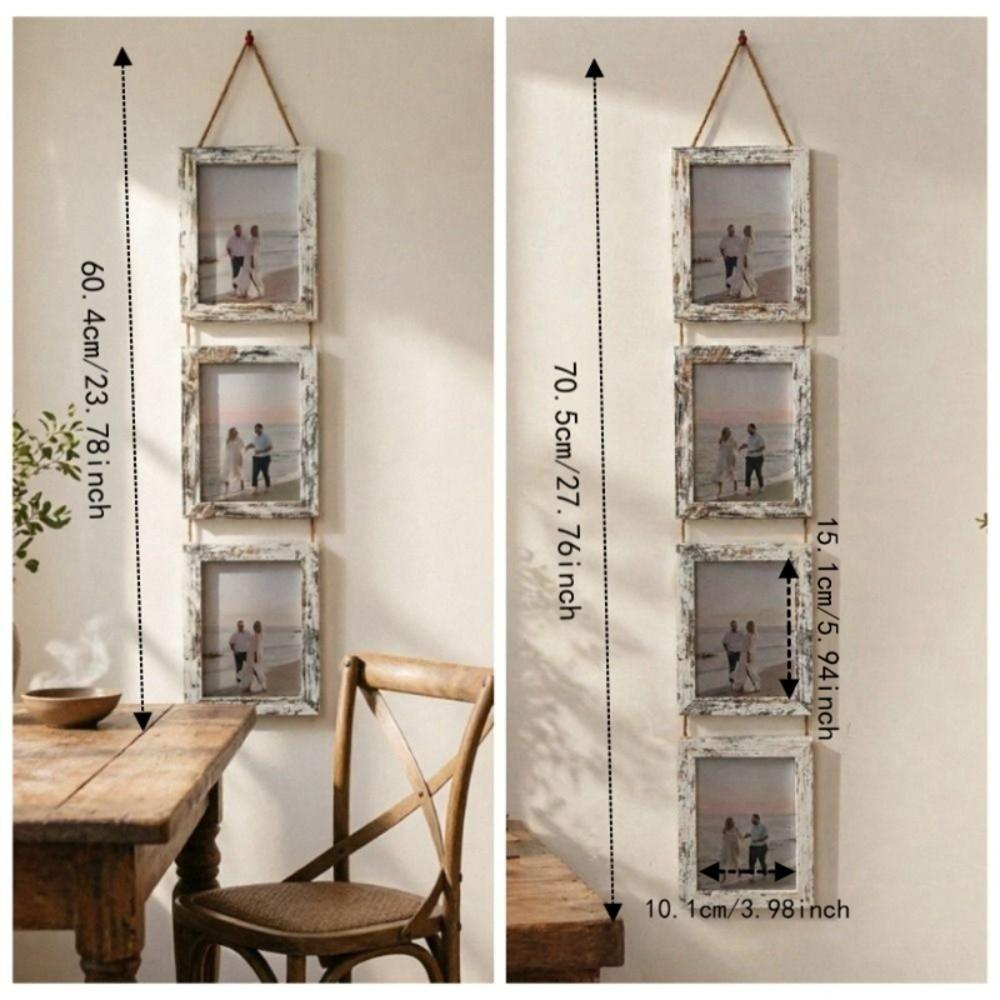 Linked Photo Holder Wall Art Picture Frame 6-Inch Vertical Photo Wall Bedroom