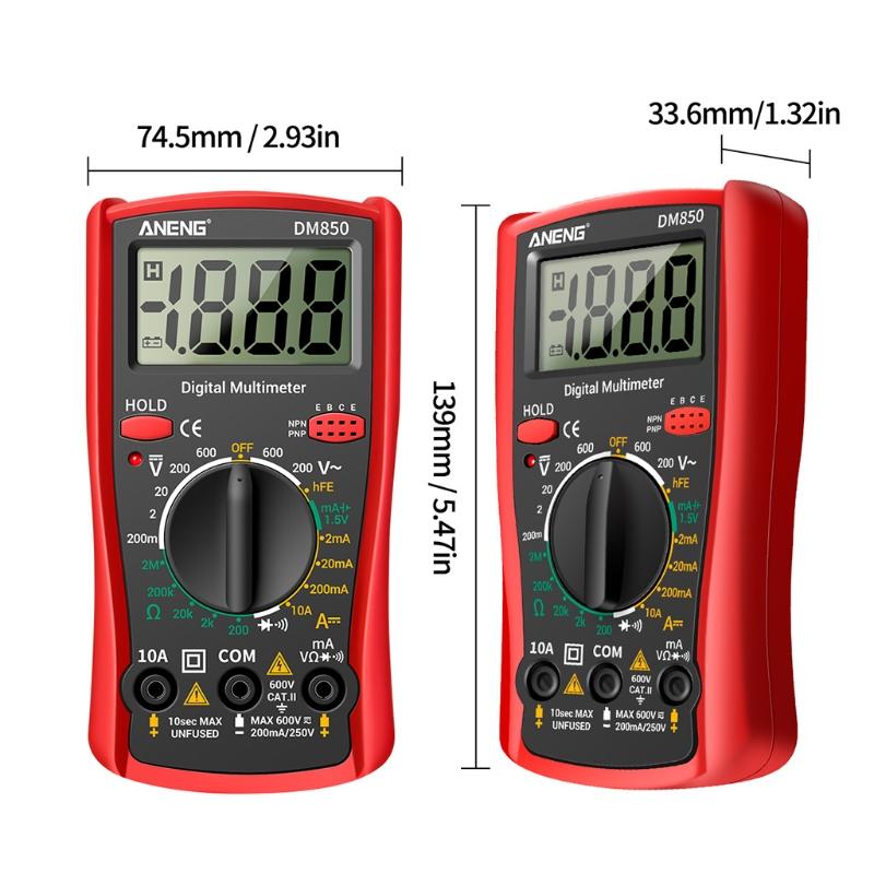 A-neng Dm850 Automotive Multimeter Rms Multimeter Voltage for Smart Voltmeter Pliers Amper Capacimeter Electric Tools